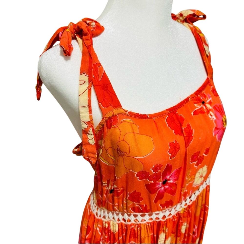 ZLEurope Maxi dress with cutout detail, red/orange, size medium